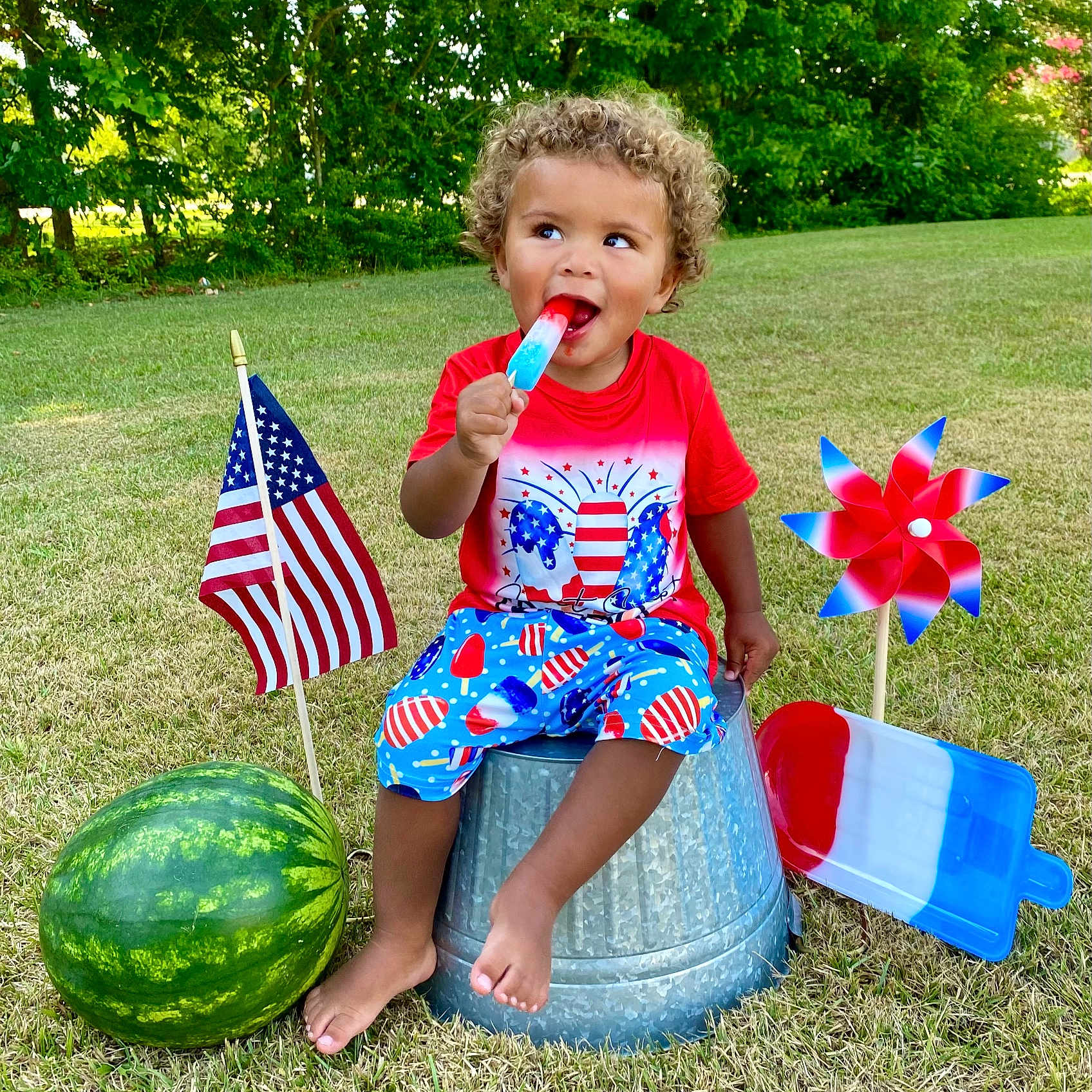 Jordan is registered to the contest to win money with this photo: child, clothing, cream, dessert, face, female, flag, food, fruit, girl, grass, head, icecream, person, photography, plant, portrait, produce, shorts, summer