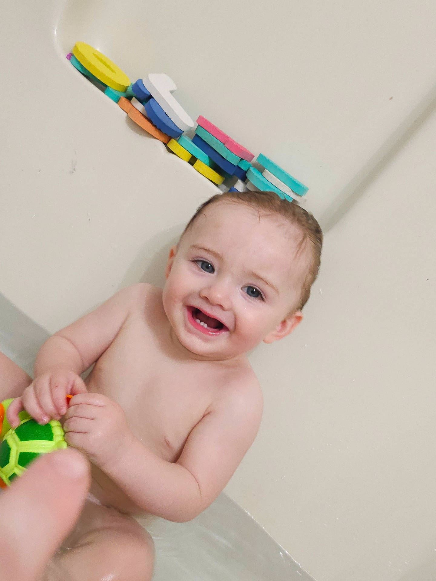 Xantheus joined the competition — help win amazing prizes! baby, bathing, bathroom, bathtub, bodypart, clothing, face, finger, hand, happy, head, indoors, person, photography, portrait, room, smile, swimwear, toy, tub