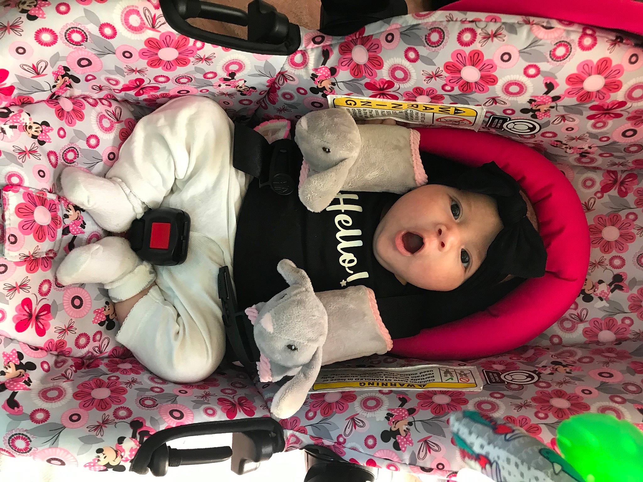 Ailani joined the competition — help win amazing prizes! baby, baby_products, baby_toddler_clothing, baby_toys, headwear, linens, person, pink, plush, stuffed_toy, surprise, textile, toy