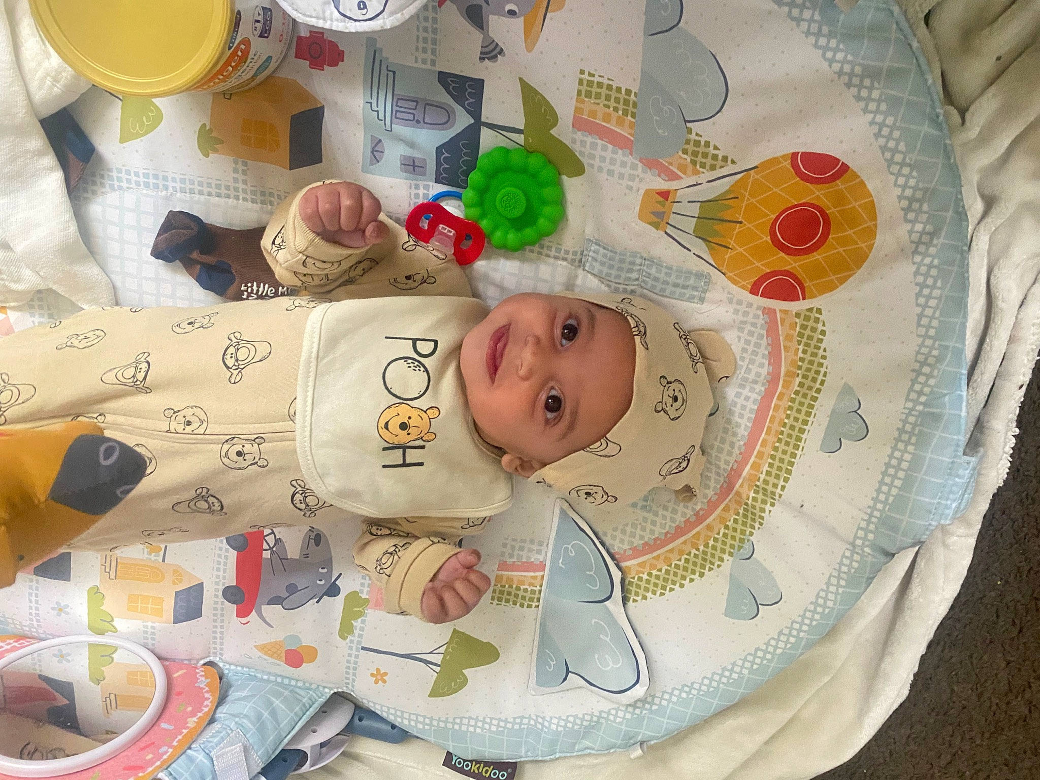 Lenyx is registered to the contest to win money with this photo: art, baby, baby_products, baby_toddler_clothing, child, circle, headwear, linens, paper, pattern, person, room, sleeve, smile, textile, toddler