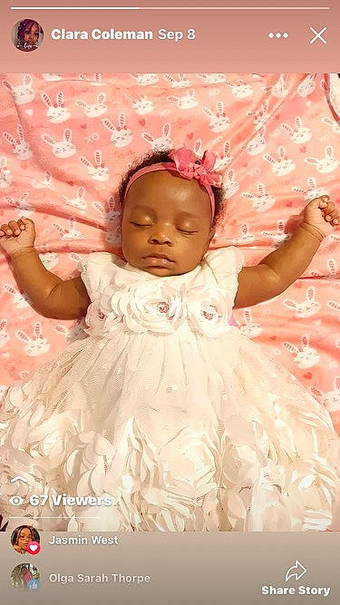 Alayia is registered to the contest to win money with this photo: baby, baby_toddler_clothing, child, day_dress, dress, embellishment, facial_expression, hairstyle, happy, headgear, linens, magenta, pattern, person, pink, product, ruffle, skin, sleeve, textile