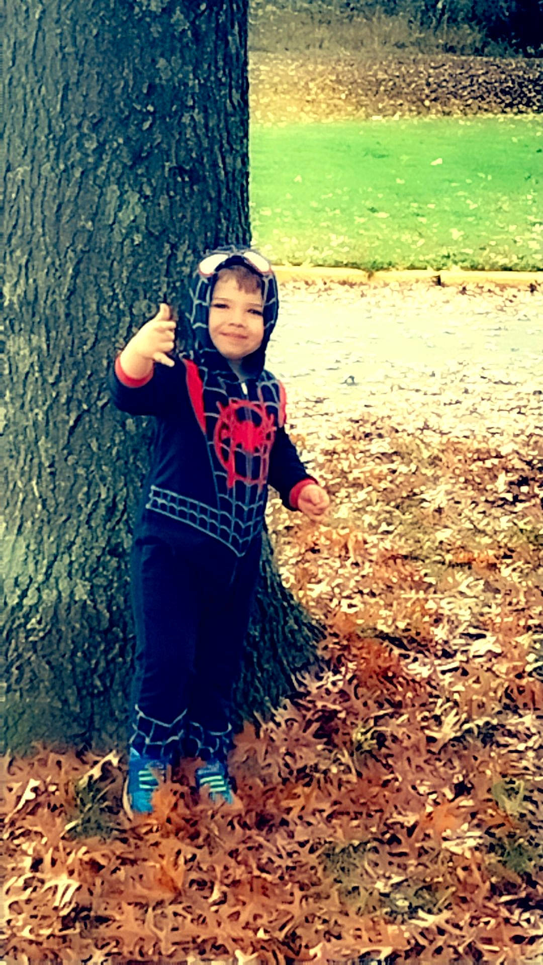 Chaz is registered to the contest to win money with this photo: branch, child, deciduous, electric_blue, forest, fun, grass, happy, joy, people_in_nature, person, recreation, soil, sunlight, tints_and_shades, toddler, tree, trunk, wilderness, wood
