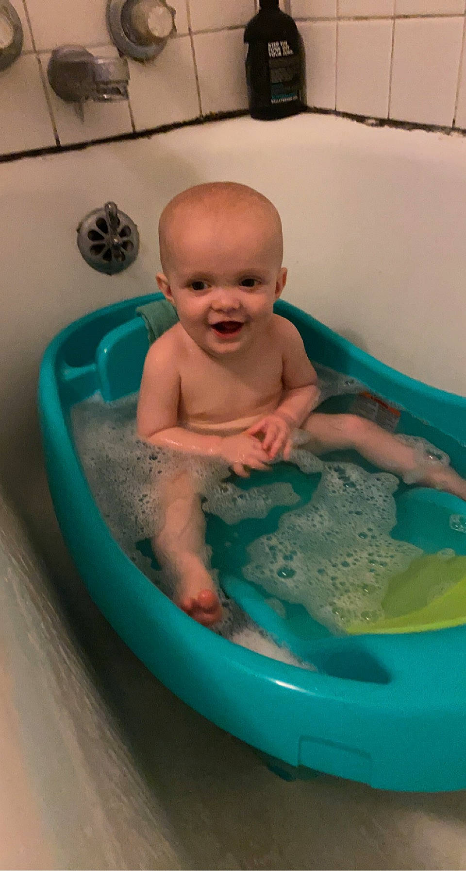 Austin joined the competition — help win amazing prizes! baby, baby_bathing, baby_products, bath_toy, bathing, bathroom, bathtub, child, fluid, fun, leisure, liquid, nonbuilding_structure, person, personal_care, plumbing, plumbing_fixture, recreation, smile, toddler