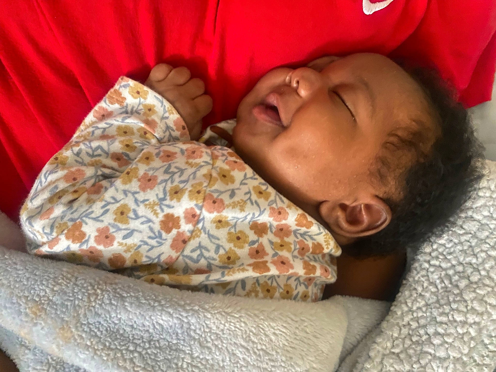 Kennedy joined the competition — help win amazing prizes! baby, baby_sleeping, baby_toddler_clothing, bedtime, carmine, child, comfort, flesh, fur, human_leg, linens, nap, person, portrait_photography, room, sitting, skin, sleep, sleeve, smile