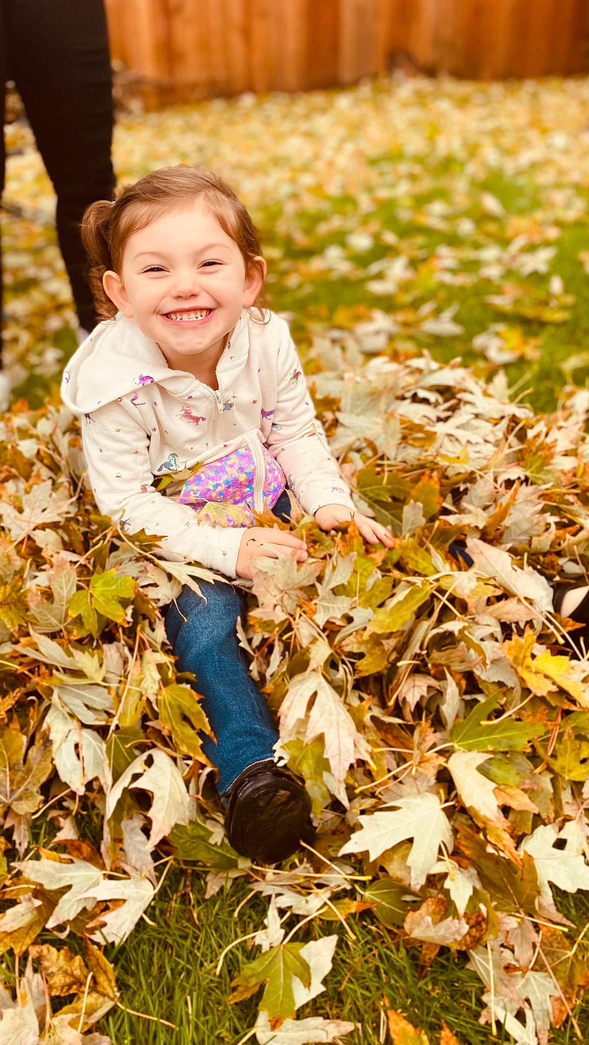 Peyton joined the competition — help win amazing prizes! autumn, baby_toddler_clothing, child, deciduous, face, grass, happy, joy, natural_landscape, people_in_nature, person, plant, pumpkin, sitting, smile, soil, sunlight, toddler, tree, vegetable