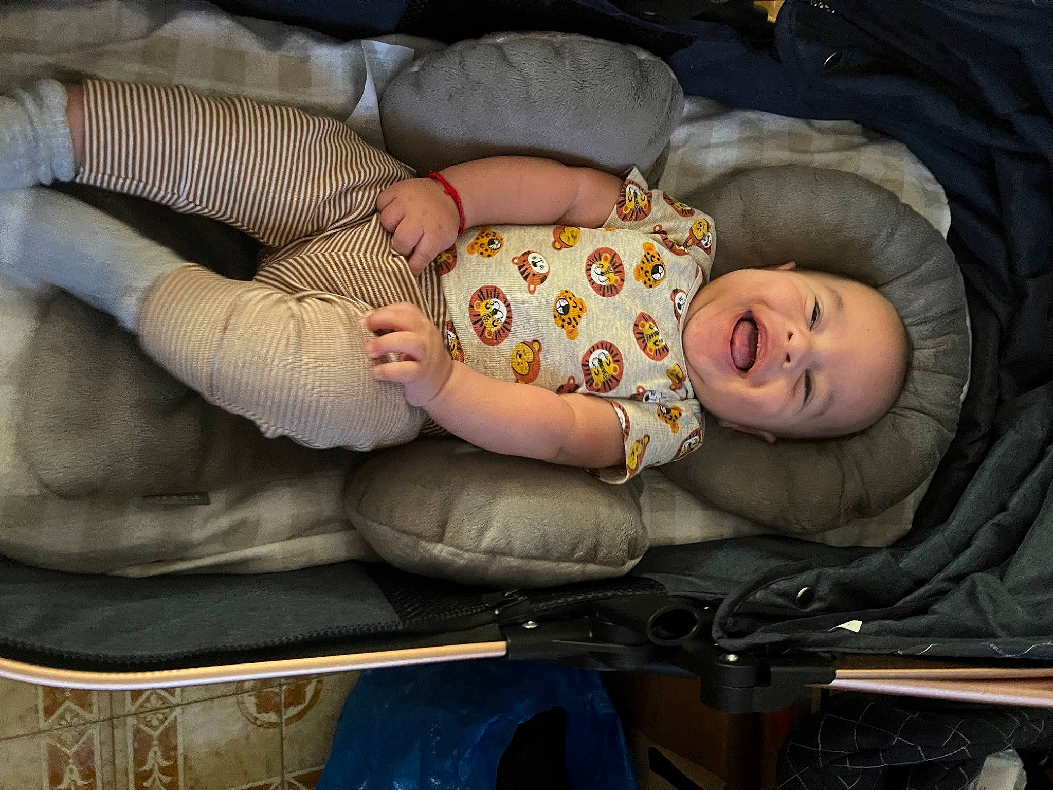 Craig joined the competition — help win amazing prizes! baby, baby_carriage, baby_products, baby_sleeping, baby_toddler_clothing, child, comfort, linens, nap, pattern, people, person, sitting, sleep, smile, toddler, wood