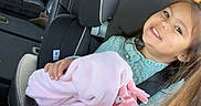 Paisley joined the competition — help win amazing prizes! accessories, car, car_interior, carseat, child, clothing, cushion, dress, face, female, girl, hat, head, headrest, homedecor, person, photography, portrait, transportation, vehicle