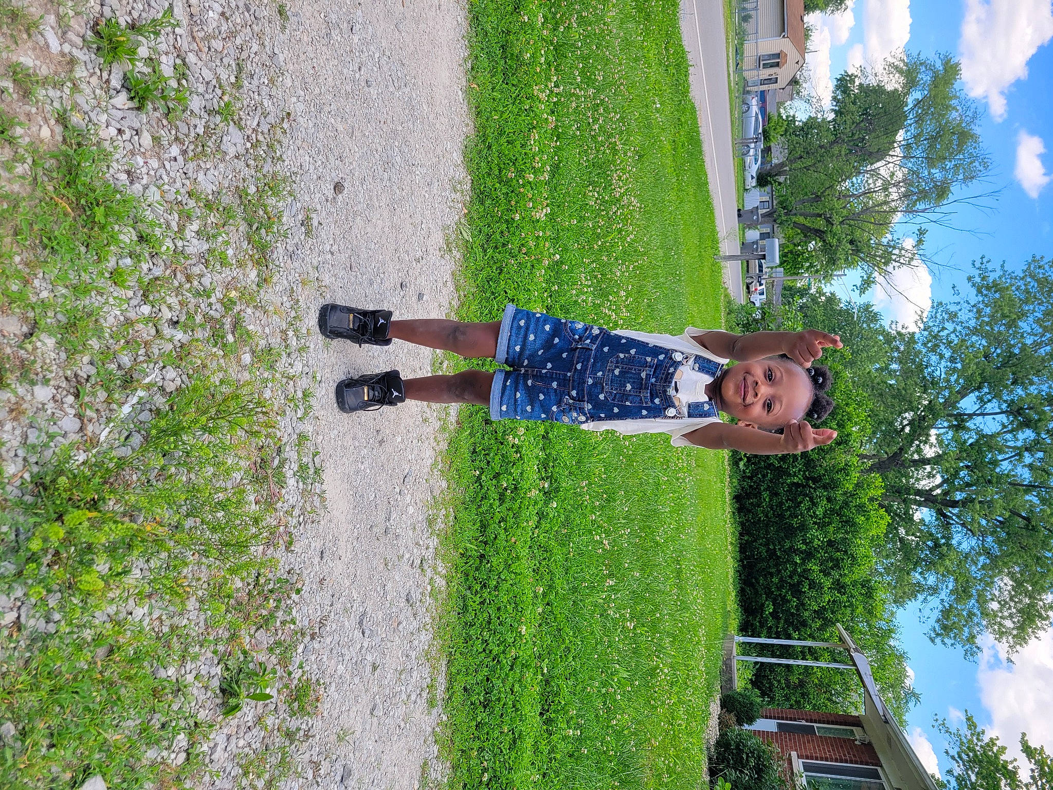 Ja'Kyla joined the competition — help win amazing prizes! biome, cloud, daytime, electric_blue, grass, grass_family, green, groundcover, joy, landscape, lawn, leisure, line, people_in_nature, person, plant, recreation, shrub, sky, tree