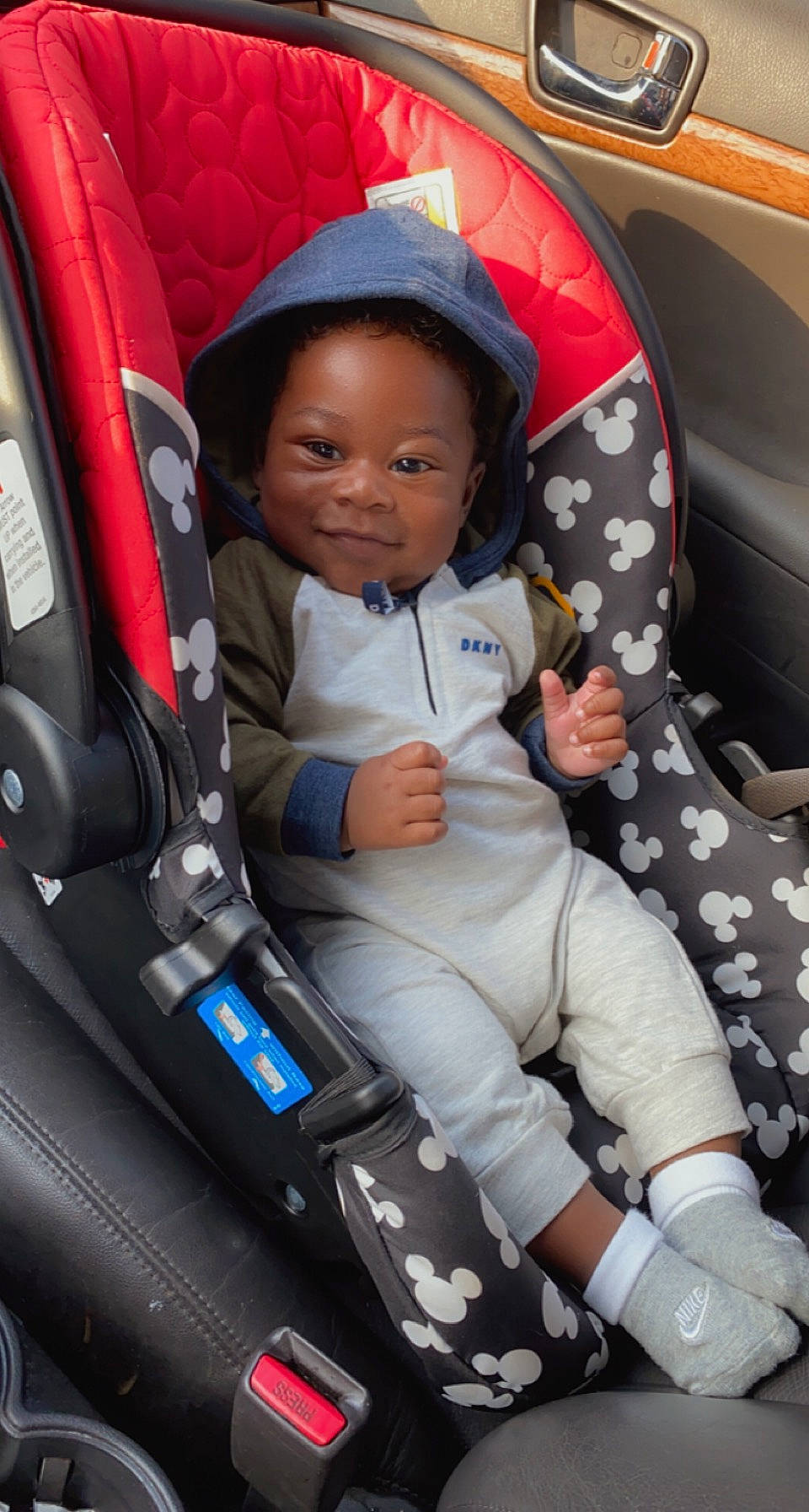Cason joined the competition — help win amazing prizes! auto_part, automotive_design, automotive_exterior, baby, baby_carriage, baby_in_car_seat, car_seat, car_seat_cover, comfort, eye, face, joy, motor_vehicle, person, photograph, plant, product, smile, toddler, travel