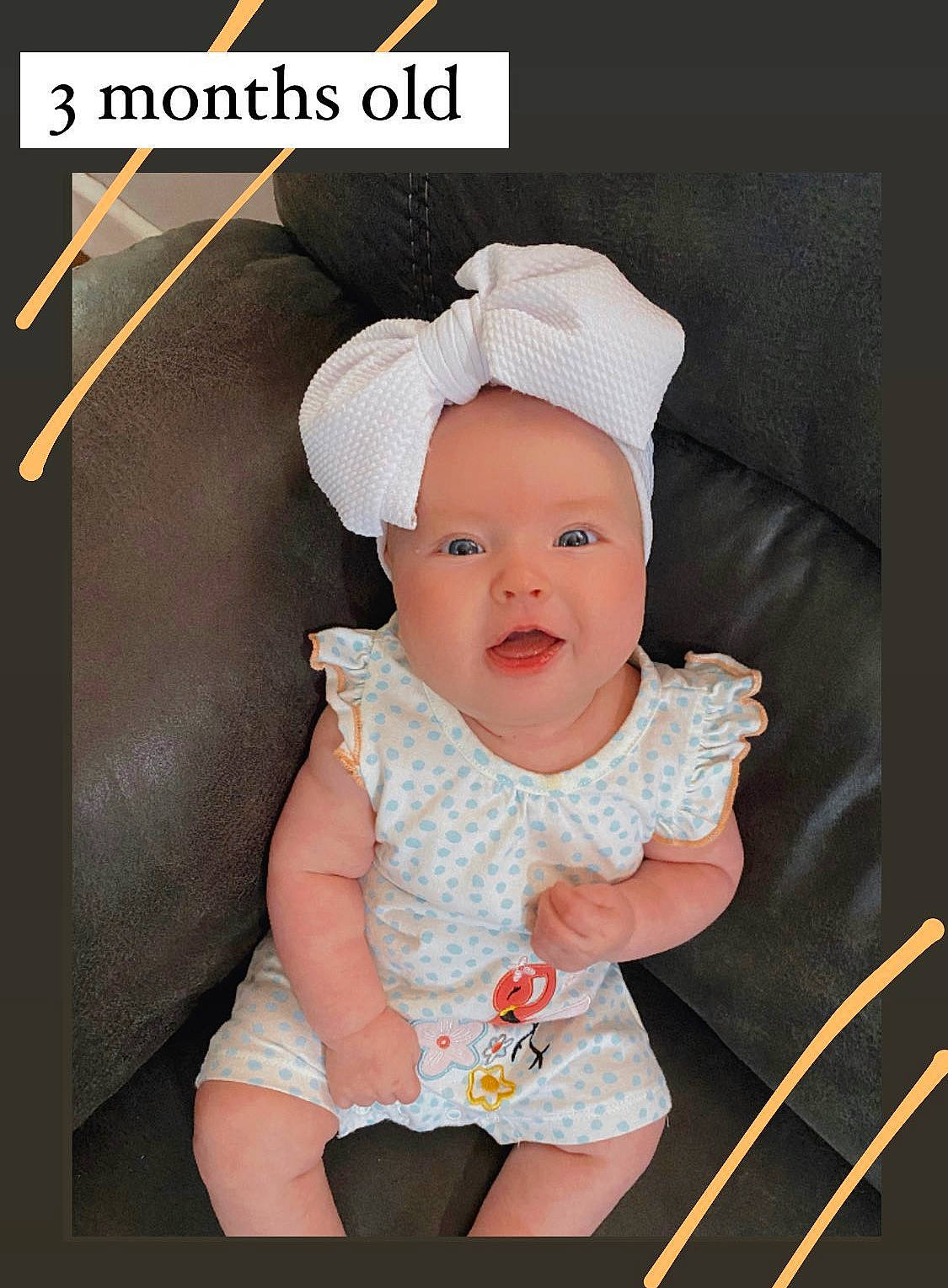 Anastasia is registered to the contest to win money with this photo: baby, baby_products, baby_toddler_clothing, beanie, cap, cheek, child, fashion_accessory, font, happy, pattern, person, photo_caption, pink, portrait_photography, sitting, sleeve, smile, sock, t_shirt