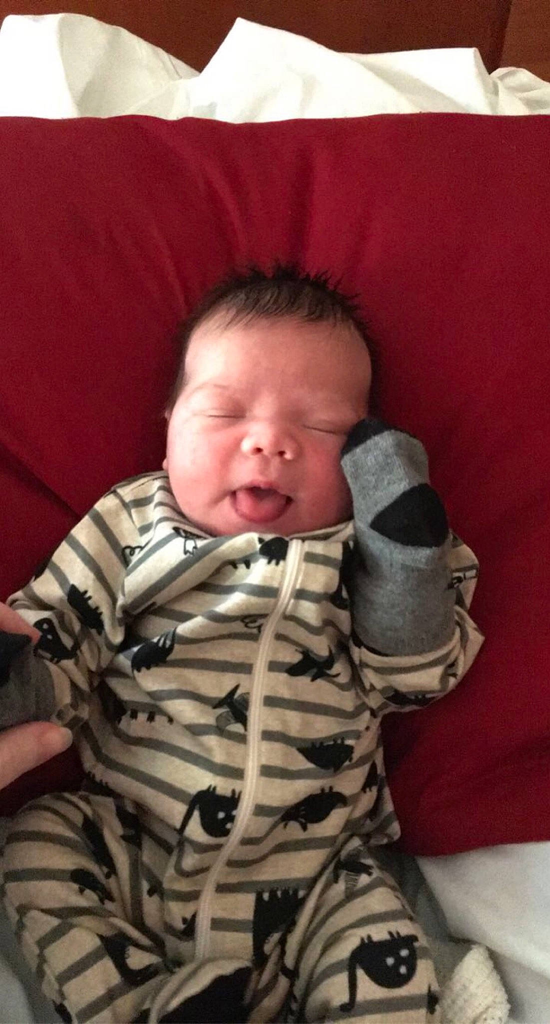 Konner joined the competition — help win amazing prizes! baby, baby_toddler_clothing, cheek, child, chin, comfort, eye, face, hairstyle, head, iris, linens, lip, mouth, neck, nose, person, skin, sleeve, textile