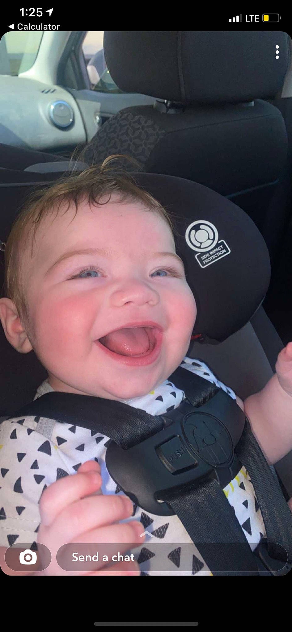 Konner joined the competition — help win amazing prizes! baby, baby_toddler_clothing, cheek, chin, cool, eye, eyebrow, facial_expression, finger, gesture, happy, iris, mouth, nose, person, pink, product, skin, smile, toddler