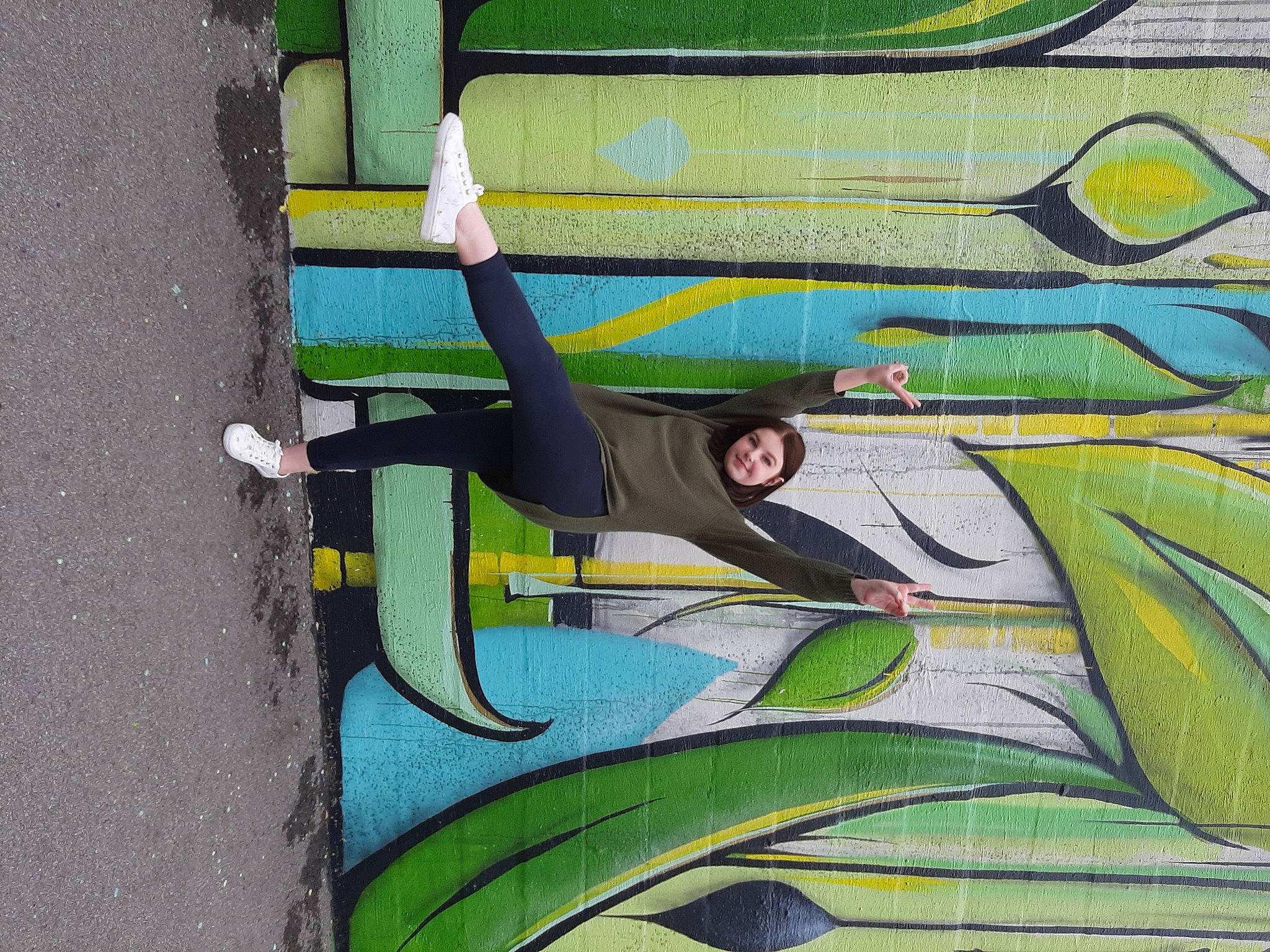 September joined the competition — help win amazing prizes! art, asphalt, font, graffiti, graphics, grass, green, illustration, joy, leisure, mural, paint, painting, pattern, person, recreation, road_surface, sidewalk, thigh, tints_and_shades