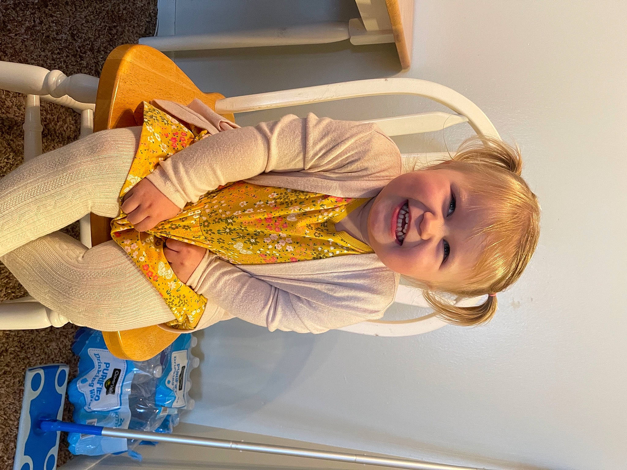 Malia Mae joined the competition — help win amazing prizes! baby_products, child, comfort, fun, happy, joy, leisure, person, room, sitting, smile