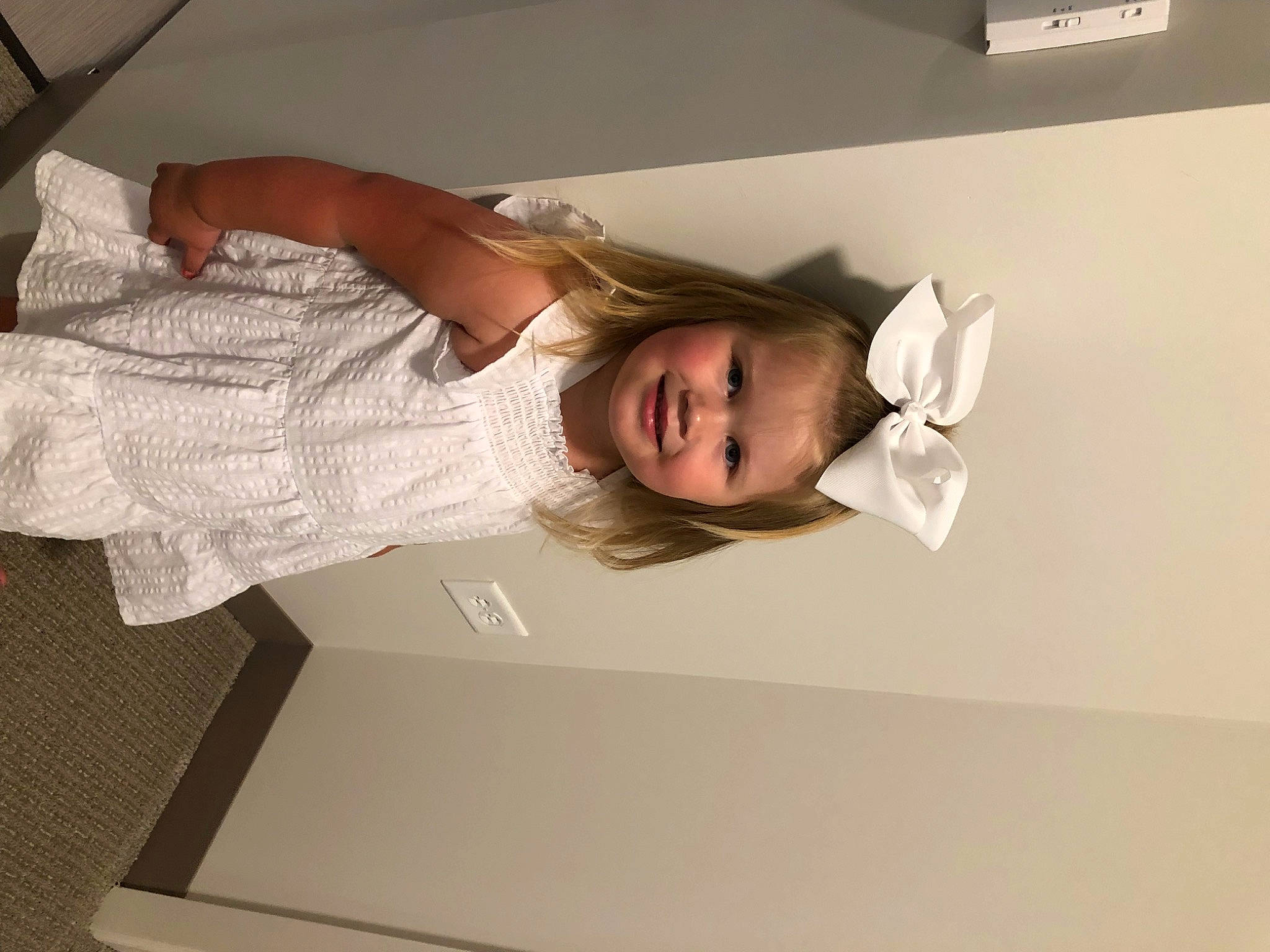 Malia joined the competition — help win amazing prizes! ceiling, child, comfort, elbow, eyelash, fun, happy, house, joy, linens, major_appliance, person, room, smile, toddler, window