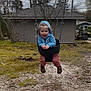 child, toddler, swing, outdoor, playground, hoodie, happy, smiling, bucket_swing, grass, trees, shed, boots, fall, nature, fun, person, joy, clothing, play