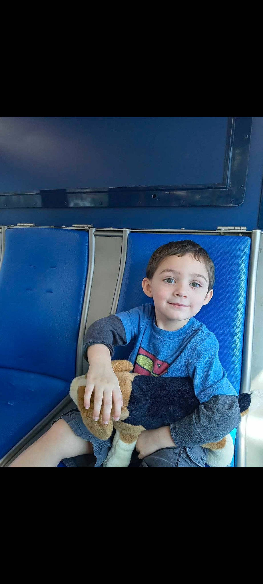 Hunter is registered to the contest to win money with this photo: air_travel, auto_part, automotive_design, automotive_exterior, baby_toddler_clothing, child, electric_blue, flash_photography, fun, gas, gesture, joy, motor_vehicle, passenger, person, public_transport, smile, thumb, toddler, travel