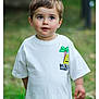 Lucas participe au concours pour gagner de l'argent avec cette photo : boy, casual_clothing, child, curious, cute, daylight, expression, grass, greenery, innocent, nature, outdoor, person, portrait, short_hair, small_hands, standing, toddler, white_tshirt, young