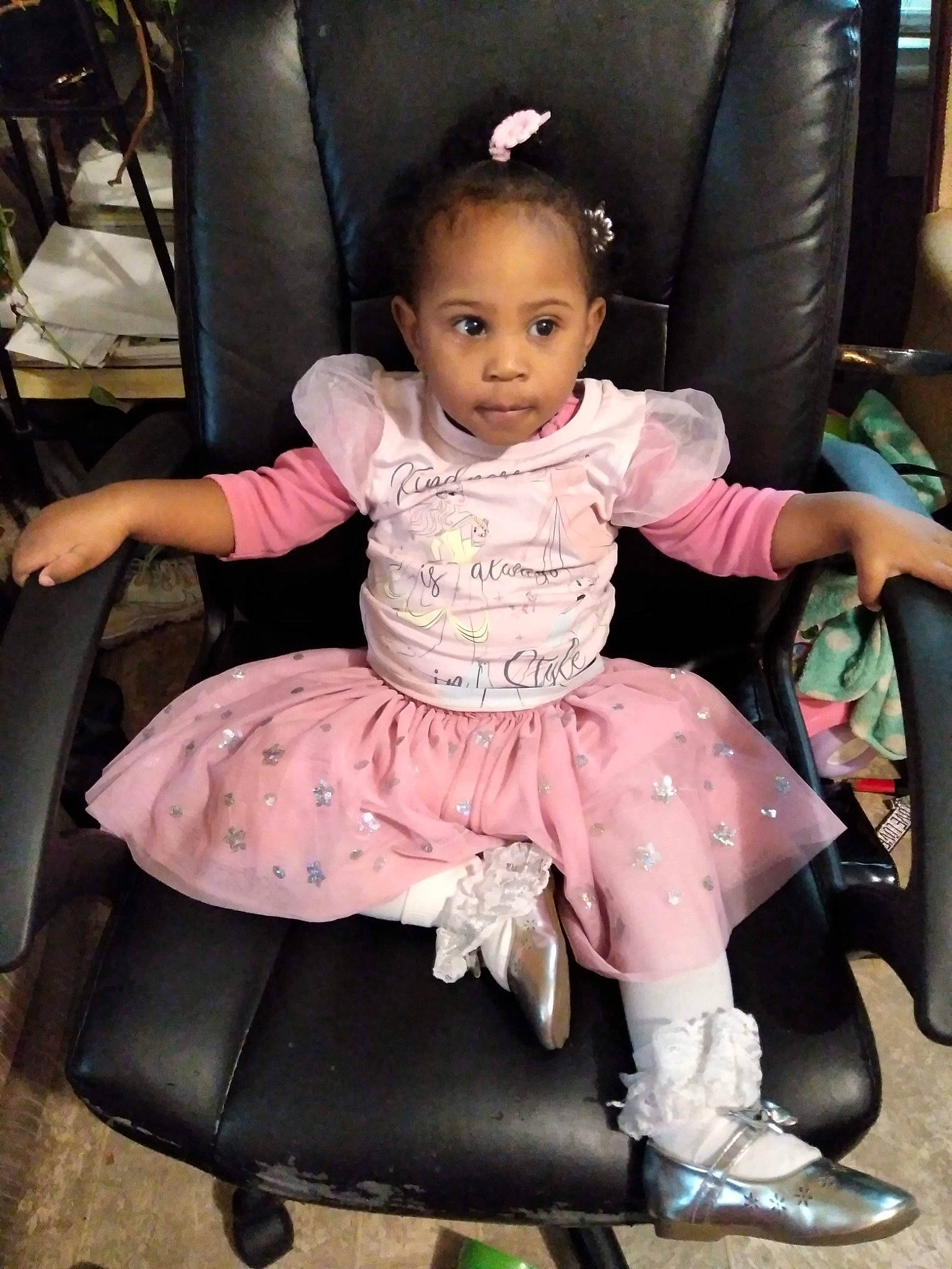 Aa'Khyah joined the competition — help win amazing prizes! baby, baby_toddler_clothing, black, cheek, dress, fashion, flash_photography, fun, hairstyle, happy, human, magenta, organ, person, pink, product, purple, skin, smile, snapshot