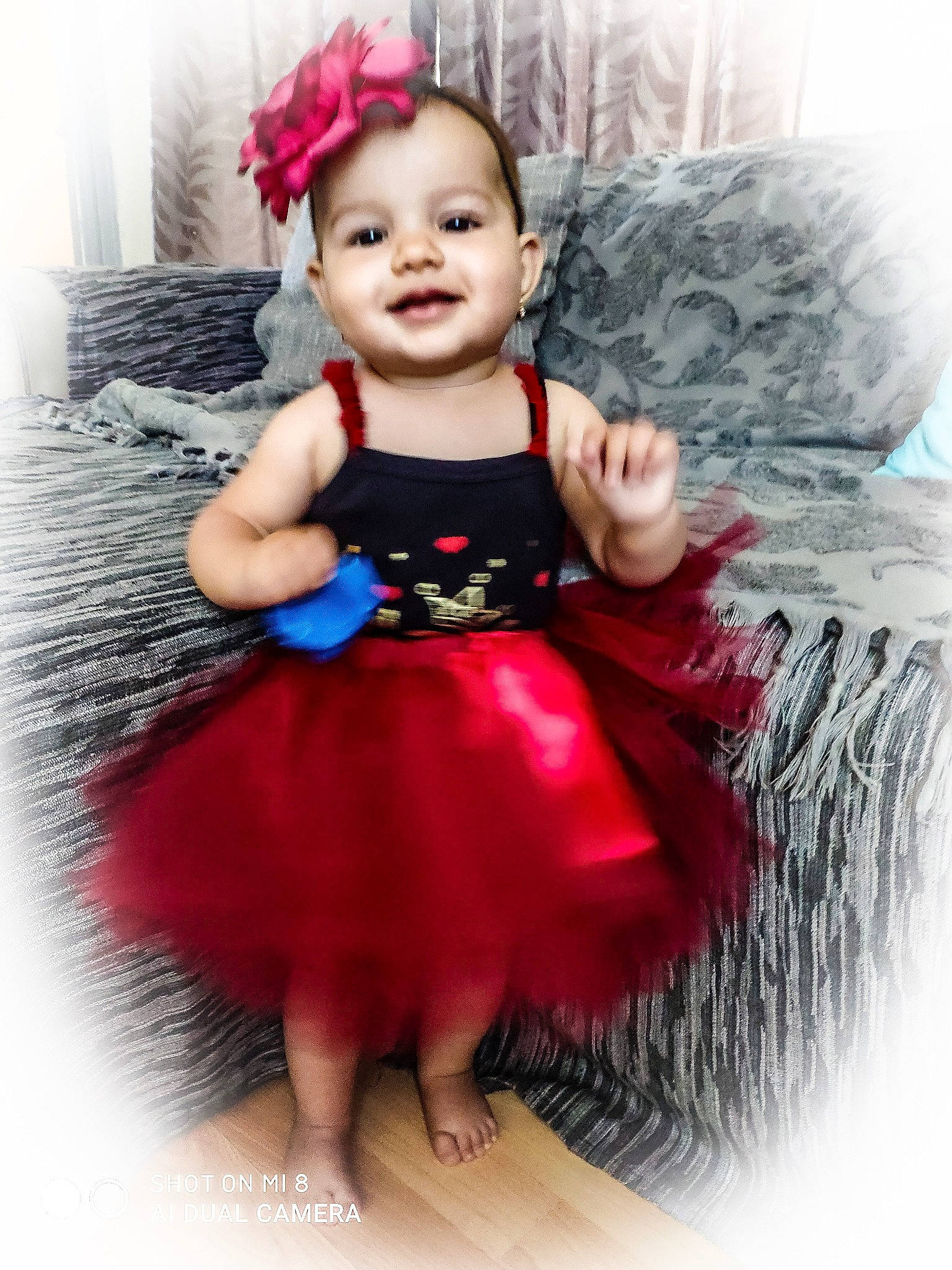 Victoria participe au concours pour gagner de l'argent avec cette photo : baby, baby_toddler_clothing, ballet_tutu, child, child_model, clothing, costume, costume_accessory, dress, fictional_character, fur, hair_accessory, joy, person, photography, pink, toddler