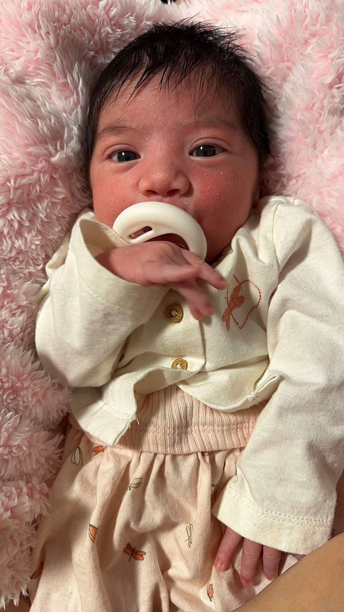 Leticia joined the competition — help win amazing prizes! baby, baby_toddler_clothing, cheek, child, drinkware, ear, eyelash, gesture, happy, iris, linens, lip, mouth, neck, nose, person, pink, skin, sleeve, smile