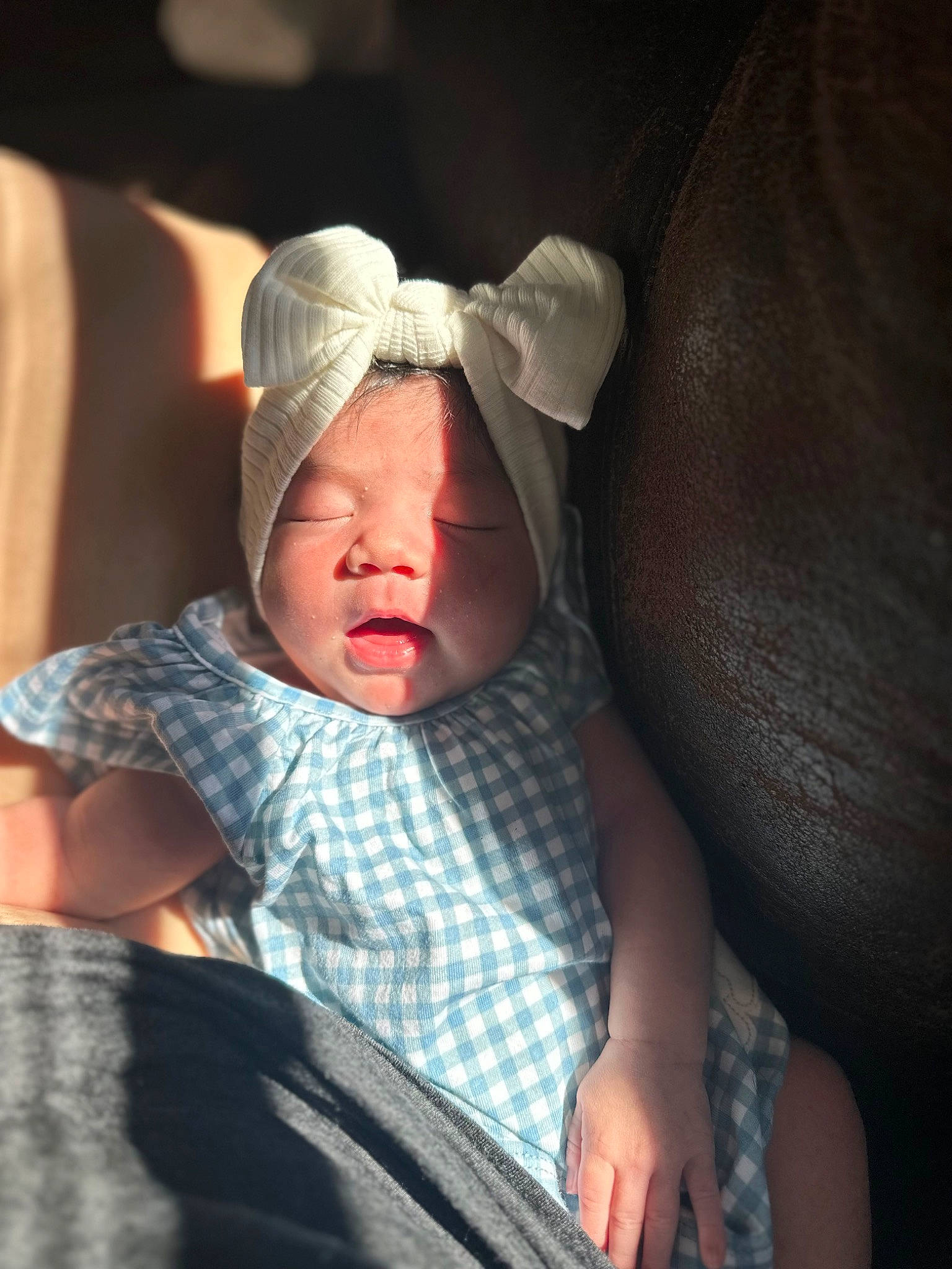 Leticia joined the competition — help win amazing prizes! baby, baby_products, baby_toddler_clothing, cap, cheek, child, comfort, darkness, flash_photography, fun, hand, happy, hat, pattern, person, sitting, skin, sleeve, sun_hat, textile