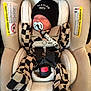Rylan joined the competition — help win amazing prizes! baby, infant, newborn, car_seat, pacifier, beanie, hat, checkered_outfit, black_and_white, harness, buckle, sleeping, snug, cozy, warning_label, padded_seat, onesie, pattern, pacifier_clip, accessory