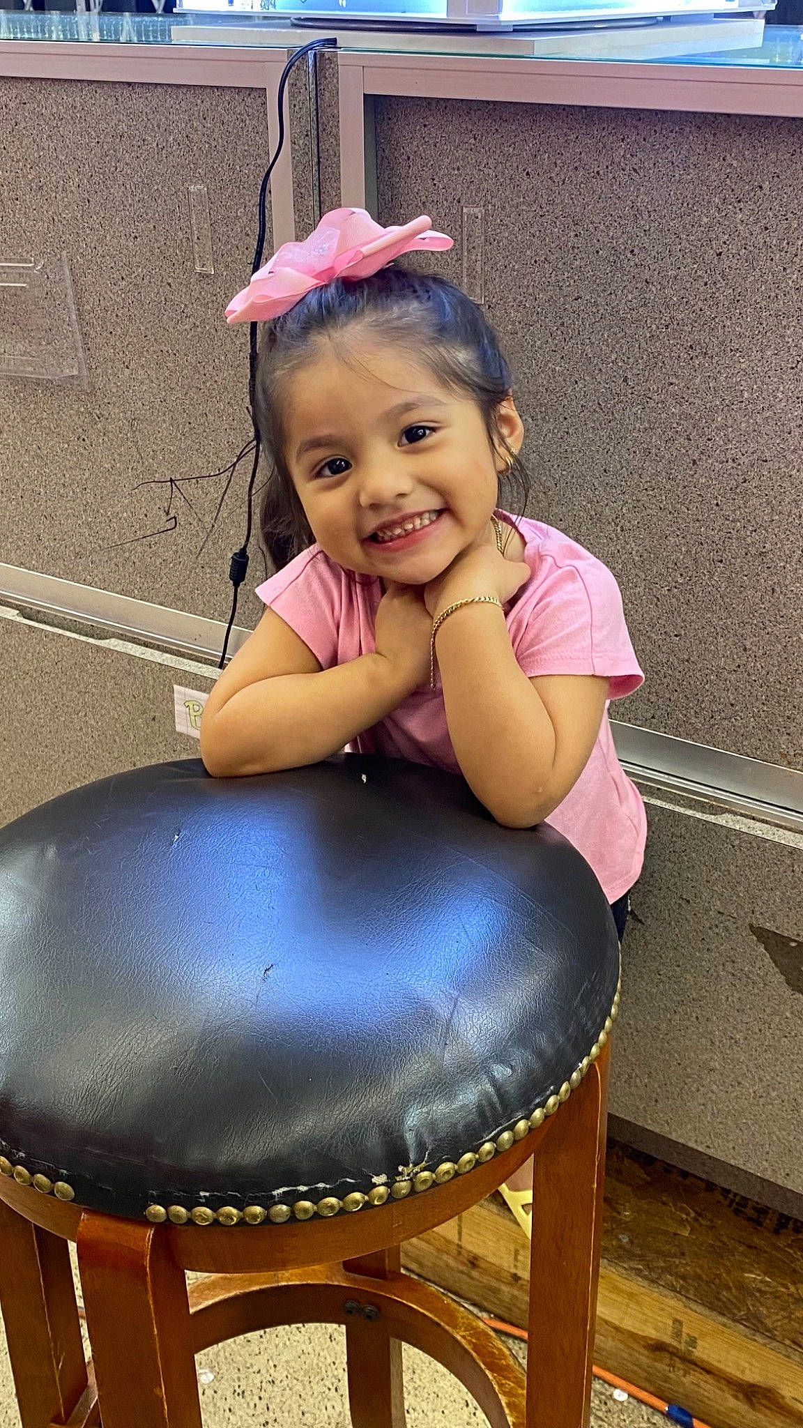 Alina is registered to the contest to win money with this photo: arm, baby_toddler_clothing, beauty, chair, child, comfort, dress, fun, hairstyle, hand, happy, joy, leg, lip, people, person, pink, purple, skin, smile