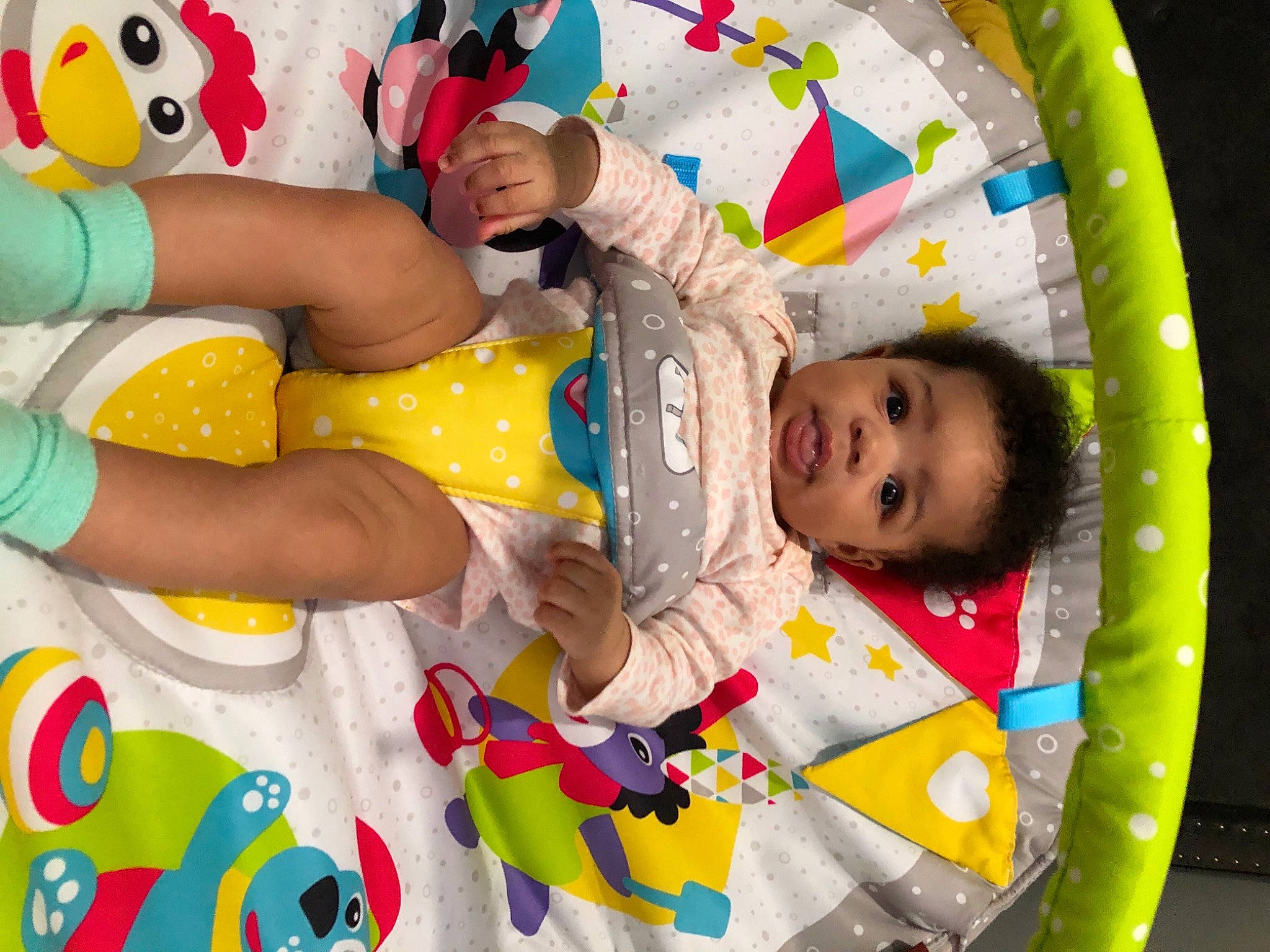 Iyla joined the competition — help win amazing prizes! baby, baby_products, baby_toddler_clothing, baby_toys, child, comfort, fun, happy, linens, mammal, organ, people, person, product, smile, snapshot, textile, toddler, toy, vertebrate