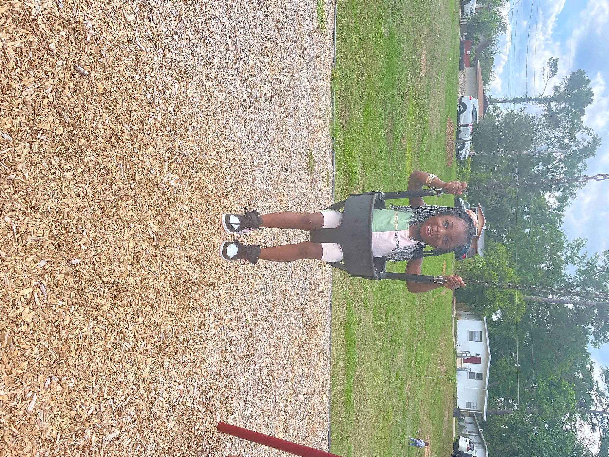 Anylah is registered to the contest to win money with this photo: adventure, asphalt, extreme_sport, fun, grass, joy, landscape, leisure, person, plant, pole, recreation, shadow, sky, soil, sports, sports_equipment, tree, walking_shoe