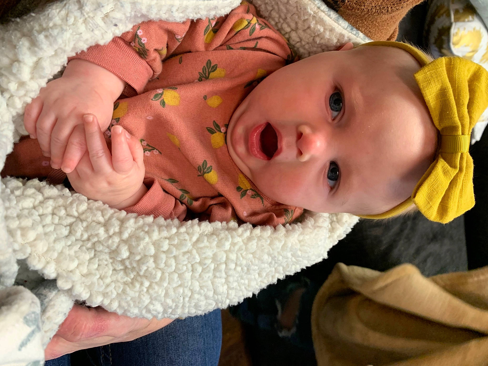 Emberlynn joined the competition — help win amazing prizes! baby, baby_products, baby_safety, baby_sleeping, baby_toddler_clothing, cheek, child, comfort, eye, hat, iris, linens, lip, nose, pattern, person, skin, sleeve, surprise, toddler