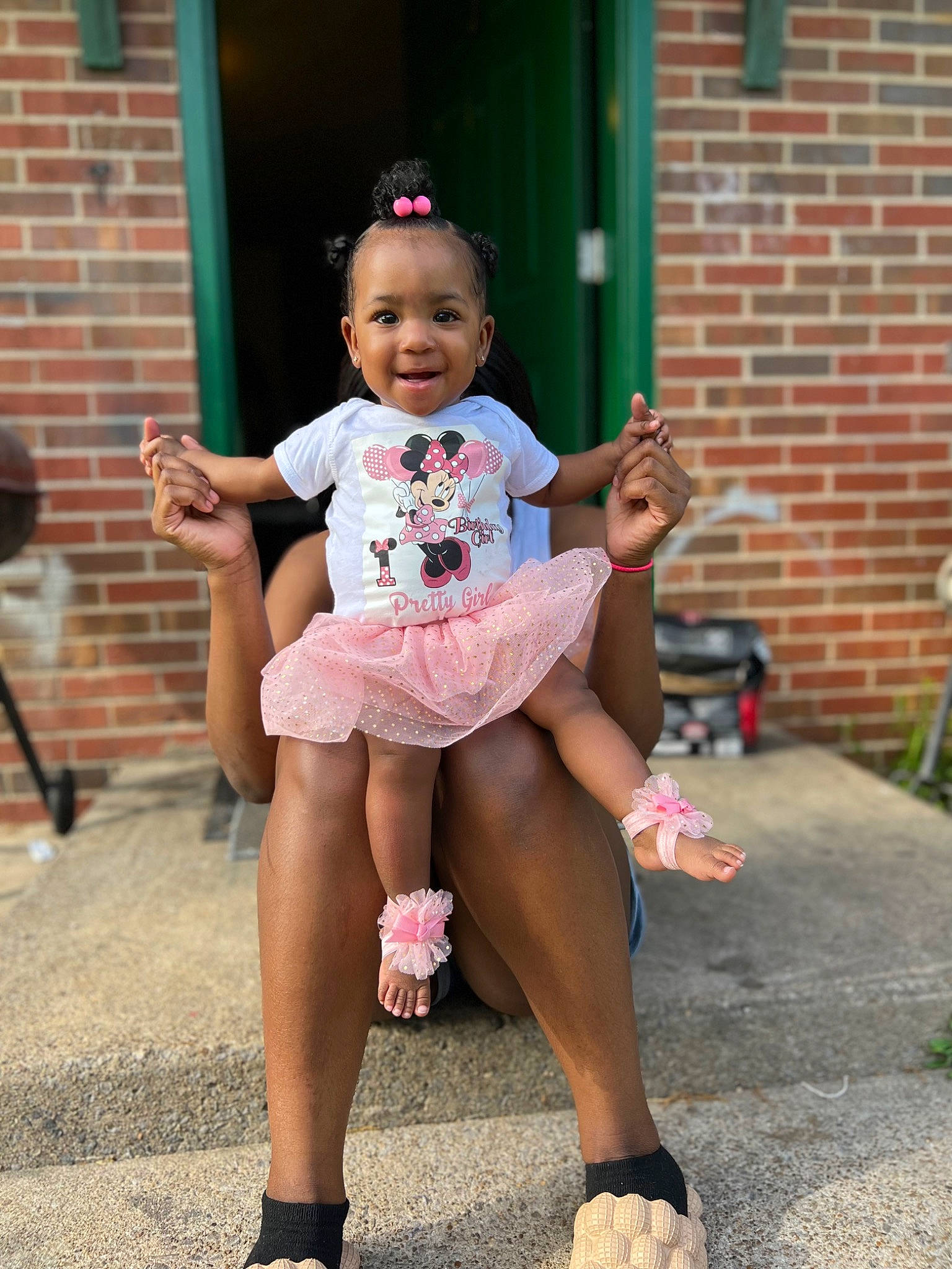 Zariyah joined the competition — help win amazing prizes! baby_toddler_clothing, child, clothing, event, fun, happy, human_leg, leg, leisure, magenta, person, pink, plant, sandal, shoe, sitting, sleeve, smile, summer, thigh