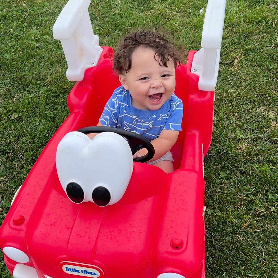 Harrison joined the competition — help win amazing prizes! baby, backyard, ball, face, football, grass, head, lawn, nature, outdoors, park, person, photography, plant, portrait, soccer, soccerball, sport, summer, yard