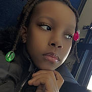 Wynnter-joy is registered to the contest to win money with this photo: accessories, bodypart, child, clothing, coat, earring, face, female, finger, gemstone, girl, hair, hand, head, jacket, jewelry, mouth, person, photography, portrait