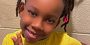 Wynnter-joy is registered to the contest to win money with this photo: accessories, animal, bodypart, child, clothing, face, female, finger, girl, hair, hand, happy, head, invertebrate, jewelry, person, photography, portrait, smile, t_shirt