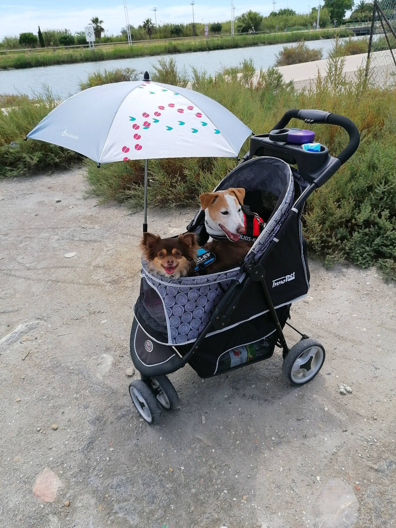 Inouk Et Inaya a rejoint le concours — aidez-le/la à gagner de superbes lots ! baby_carriage, baby_products, child, fashion_accessory, leisure, product, rain, smile, travel, umbrella, vacation, vehicle