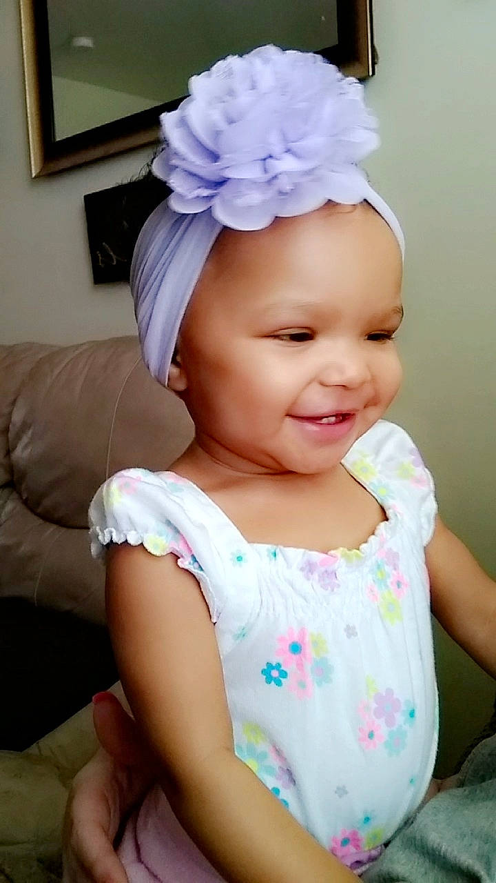 Kaliah joined the competition — help win amazing prizes! baby, baby_toddler_clothing, child, clothing, fashion_accessory, hair_accessory, headband, headgear, headpiece, joy, person, pink, toddler