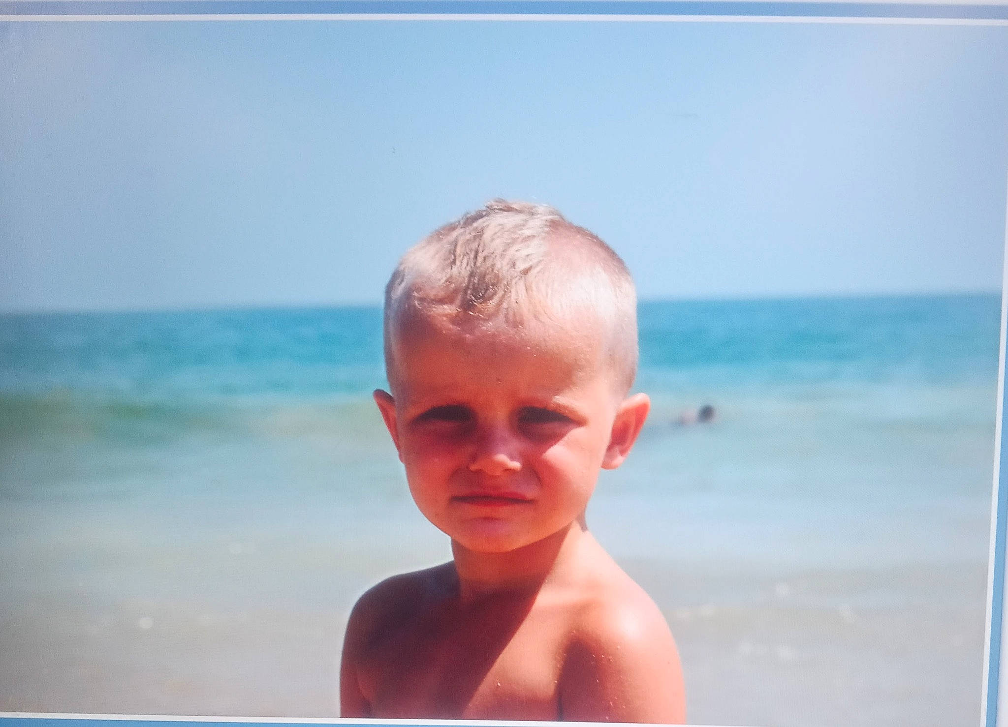 Johnny joined the competition — help win amazing prizes! azure, baby, barechested, bathing, beach, chest, eyebrow, fun, happy, horizon, leisure, neck, nose, ocean, person, shoulder, sky, stock_photography, toddler, travel