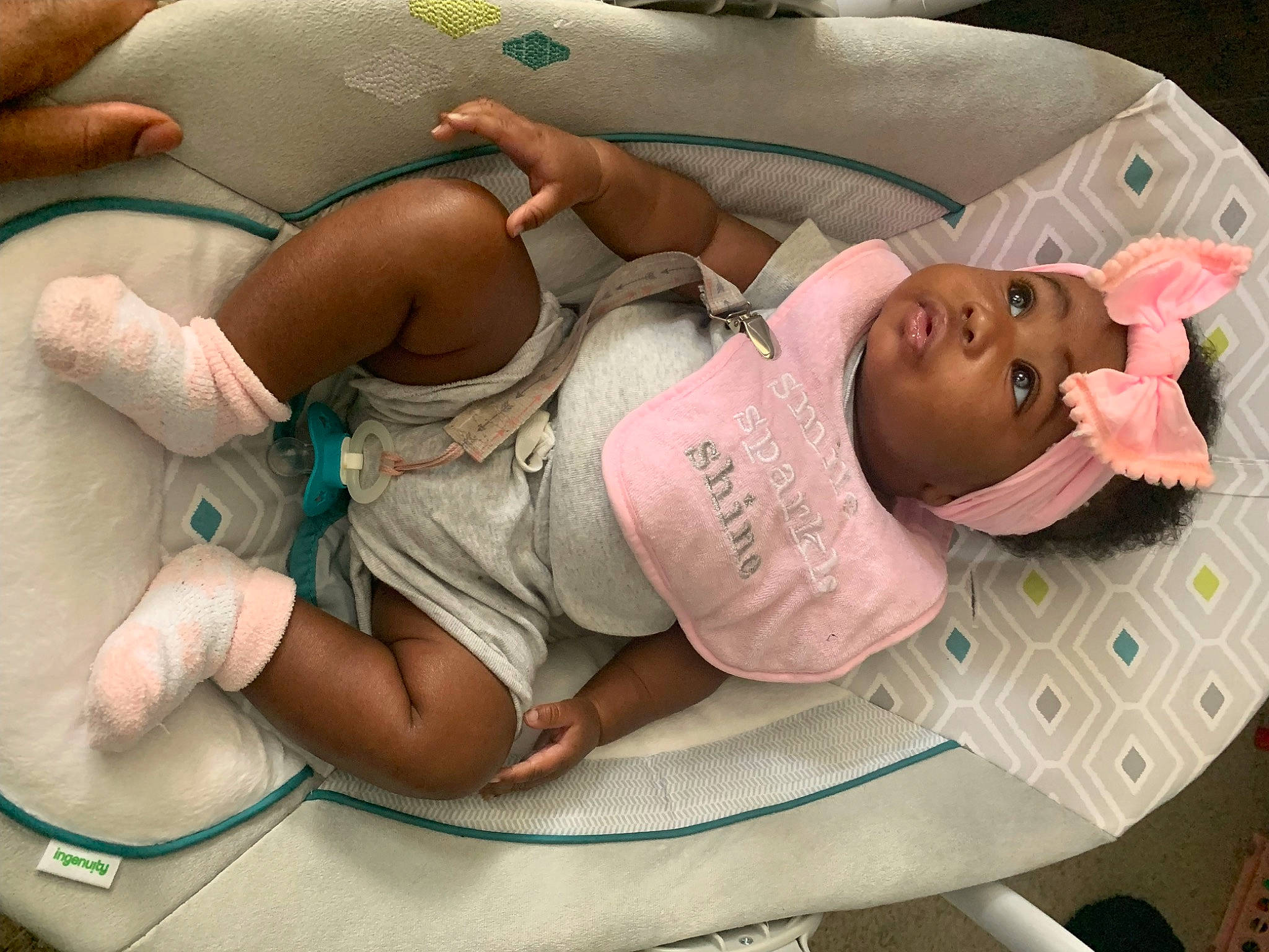 Kamiyah joined the competition — help win amazing prizes! abdomen, arm, baby, baby_products, cheek, comfort, diaper, elbow, headwear, health_care, hospital, knee, linens, medical, medical_procedure, mouth, patient, person, pink, service
