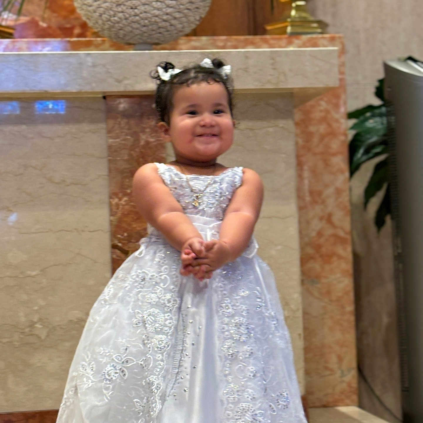 Kahlani is registered to the contest to win money with this photo: clothing, dress, face, fashion, flower, flowerarrangement, flowerbouquet, formalwear, gown, head, jar, person, photography, plant, planter, portrait, pottedplant, pottery, wedding, weddinggown
