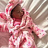 newborn, baby, sleeping, infant, portrait, pink, blanket, bunny, plush, cozy, bed, bedding, indoors, nap, peaceful, wrapped, clothing, soft, cute, photography