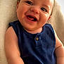 Xaidynn joined the competition — help win amazing prizes! baby, baby_boy, baby_fashion, baby_girl, blue_clothing, cheerful, child, closeup, cute, face, happy, infant, person, portrait, seated, skin, sleeveless, smile, soft_background, young