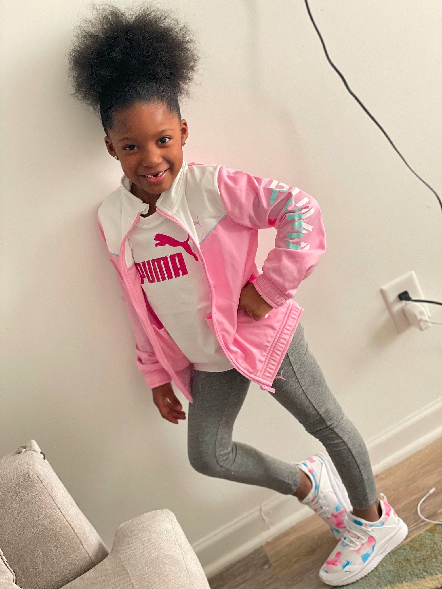 Lana is registered to the contest to win money with this photo: clothing, collar, cool, face, fashion_design, footwear, happy, joint, joy, knee, leg, person, shoe, shoulder, sleeve, smile, sneakers, sportswear, street_fashion, thigh