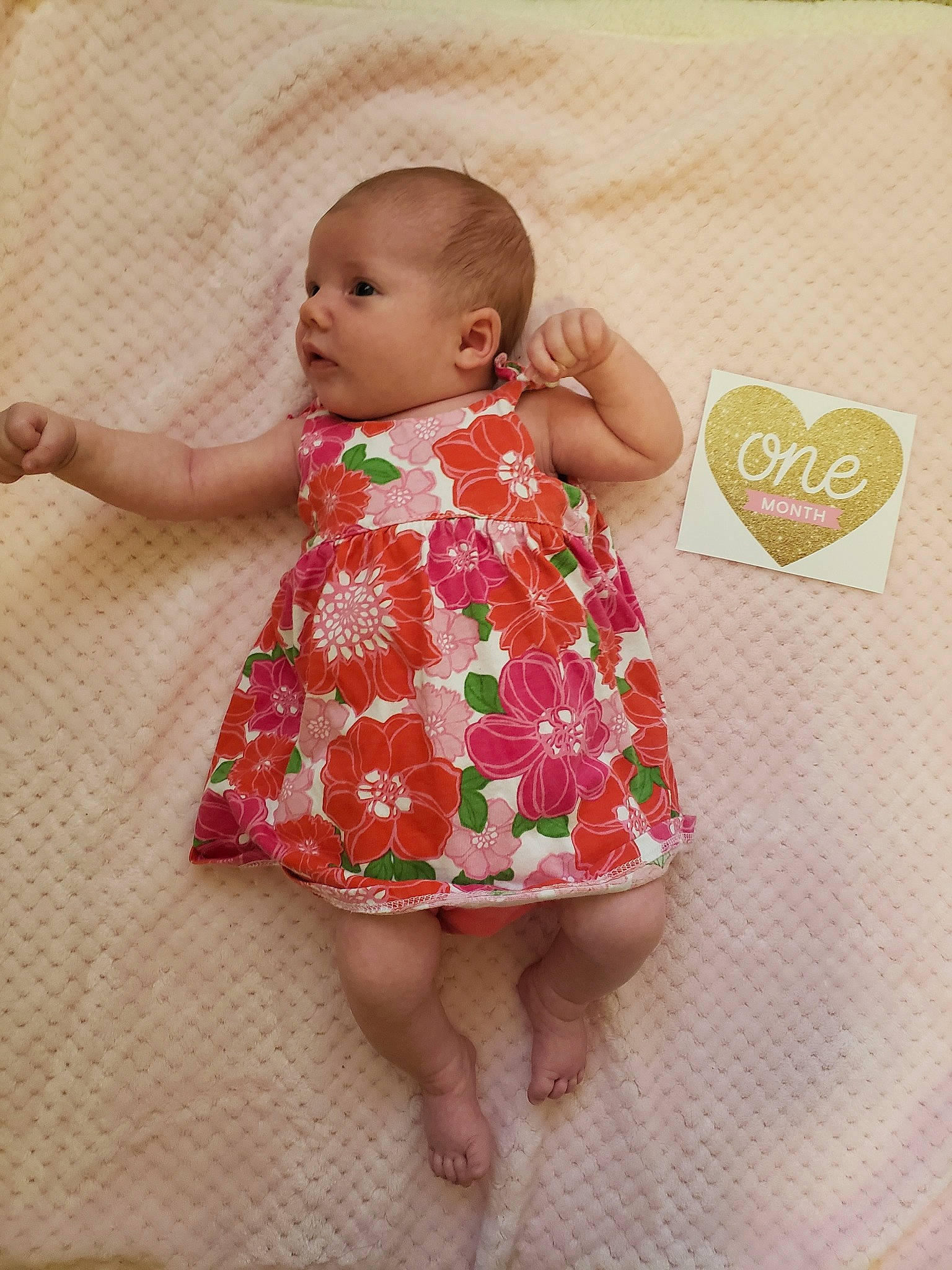 Marceline is registered to the contest to win money with this photo: baby, baby_toddler_clothing, child, design, dress, pattern, person, pink, skin, textile, toddler