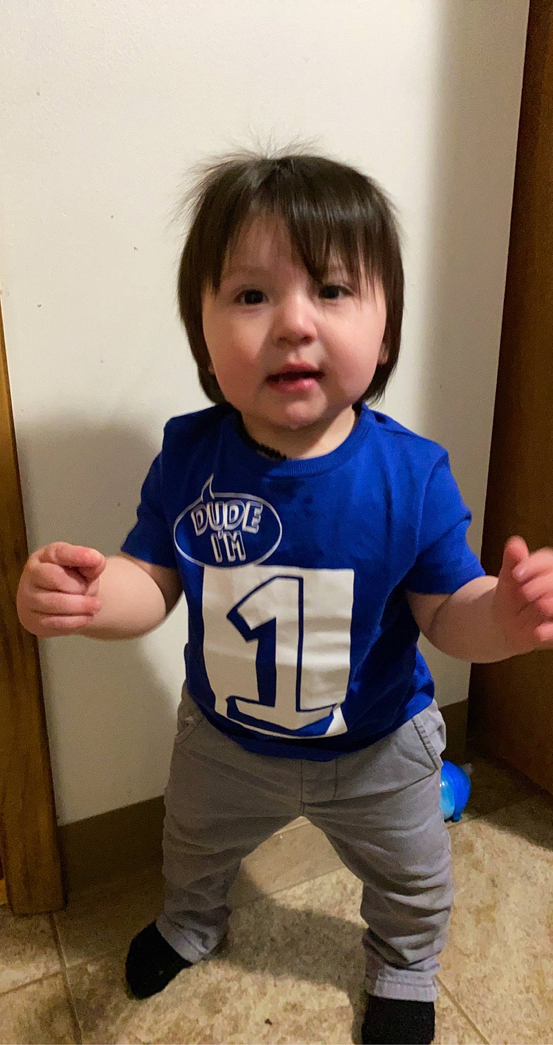 Khalil joined the competition — help win amazing prizes! arm, baby_toddler_clothing, cheek, cool, electric_blue, facial_expression, finger, gesture, happy, head, human_body, neck, person, shoulder, skin, sleeve, smile, sportswear, t_shirt, thumb