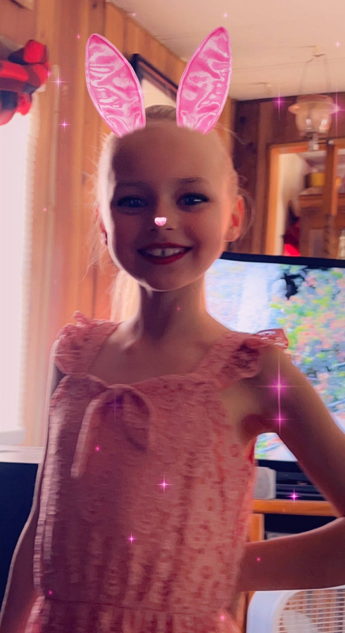 Izabell is registered to the contest to win money with this photo: chest, child, costume, event, fashion_accessory, fashion_design, fun, hair_accessory, happy, jewellery, joy, magenta, necklace, party, party_supply, pattern, person, pink, purple, room