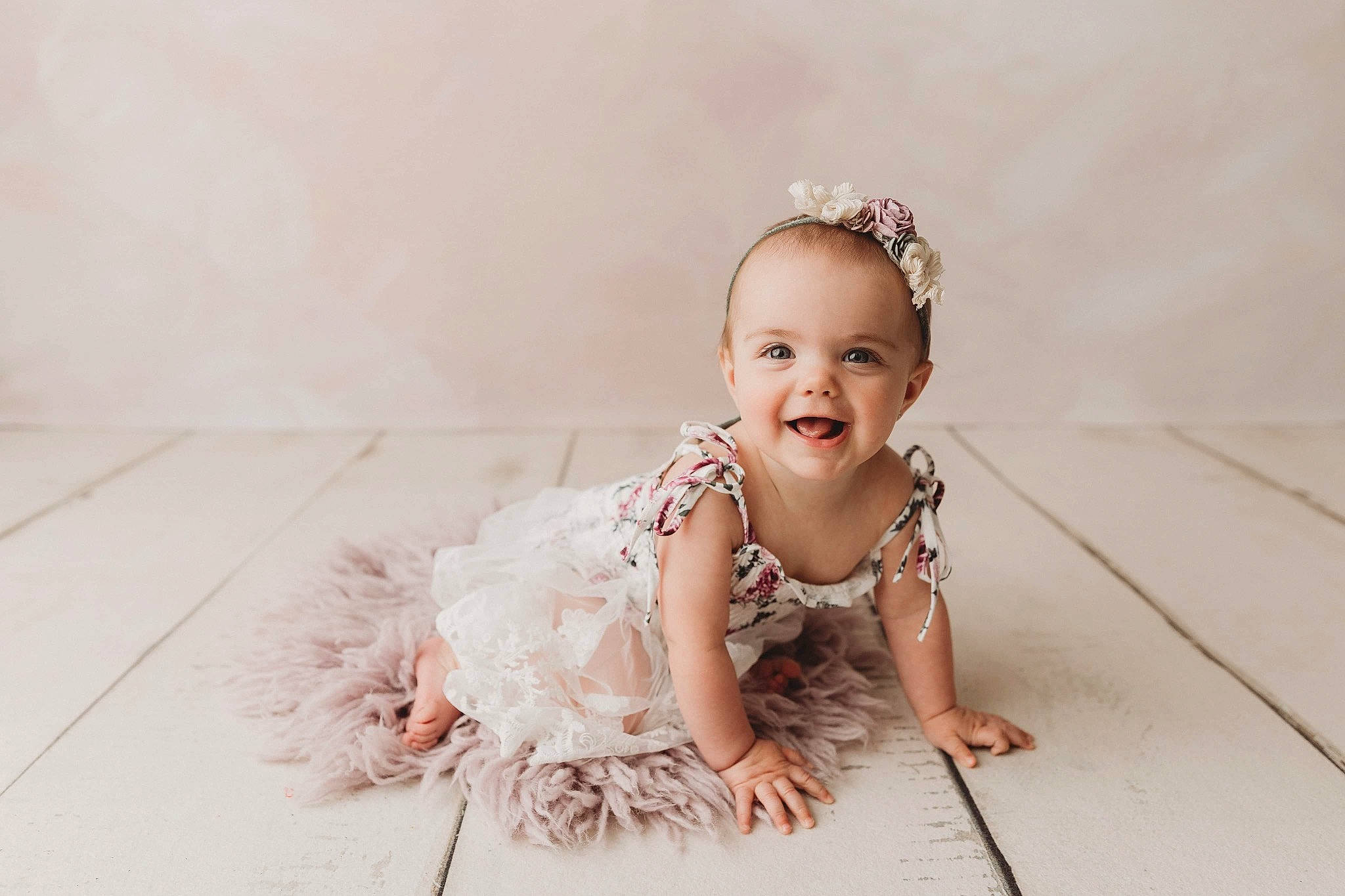 Brielle joined the competition — help win amazing prizes! baby, baby_toddler_clothing, child, embellishment, event, fashion_accessory, flash_photography, flooring, hair_accessory, happy, headband, headgear, headpiece, iris, jewellery, joy, necklace, person, sitting, smile
