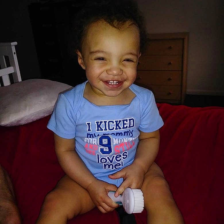 Xander joined the competition — help win amazing prizes! arm, baby, cheek, child, chin, cool, electronic_device, face, facial_expression, fun, happy, head, joy, laugh, leg, person, sitting, skin, smile, t_shirt