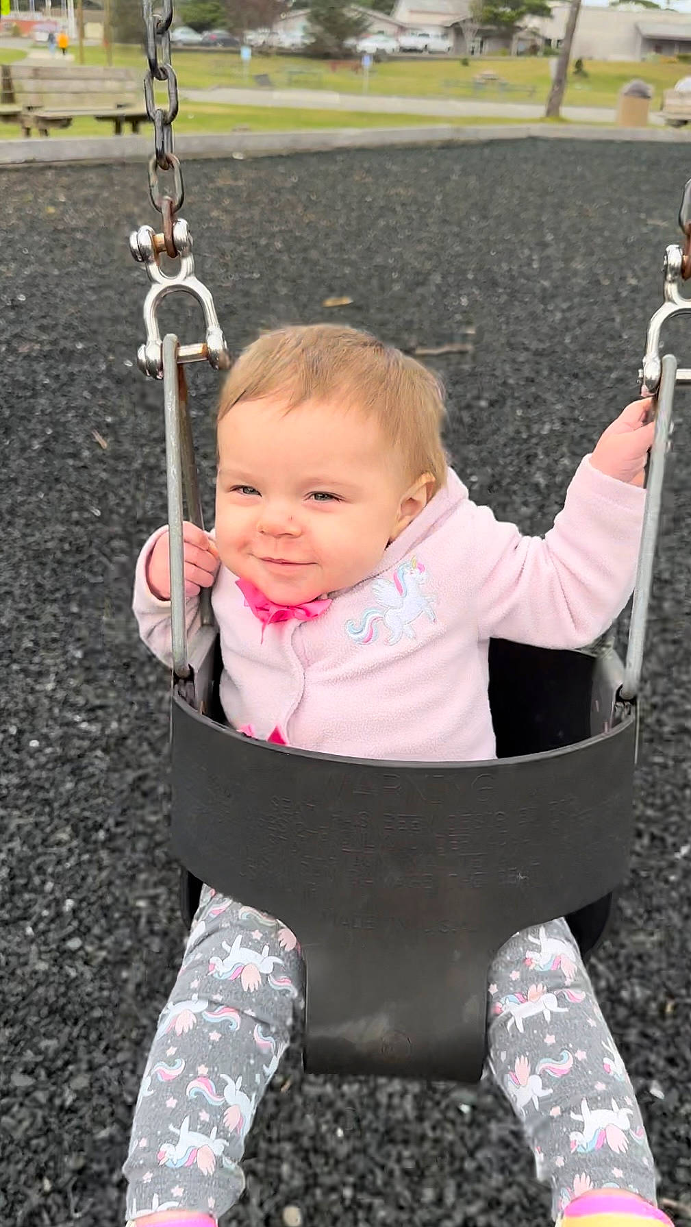 Aleyah joined the competition — help win amazing prizes! baby, baby_toddler_clothing, black, blue, cheek, child, city, fun, grass, hand, happy, joy, leisure, person, photograph, product, sleeve, smile, snapshot, standing