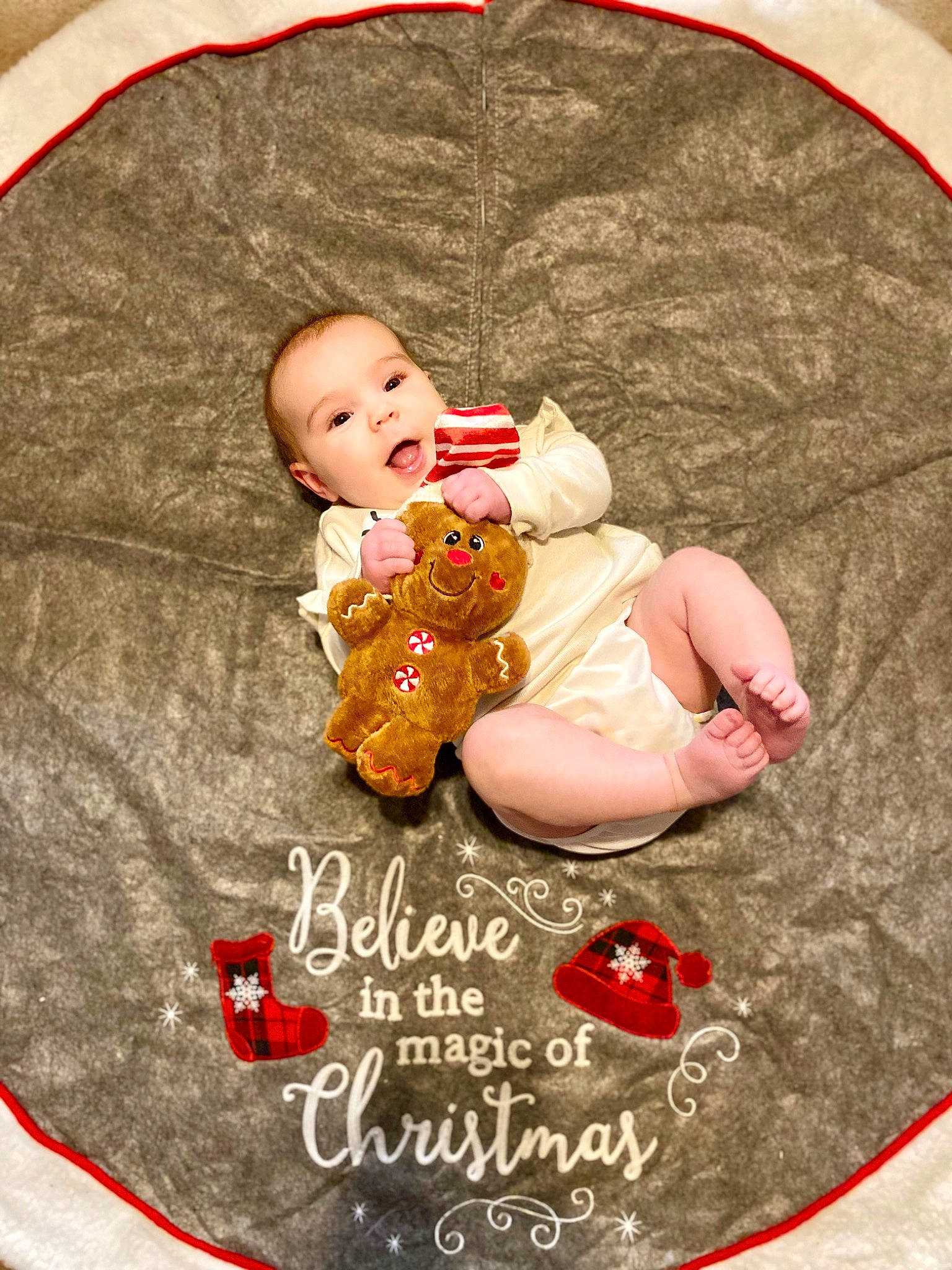 Kennedy joined the competition — help win amazing prizes! art, baby, baby_products, baby_toddler_clothing, cheek, child, christmas, christmas_eve, event, facial_expression, fictional_character, font, greeting, happy, holiday, holiday_ornament, ornament, person, sleeve, smile